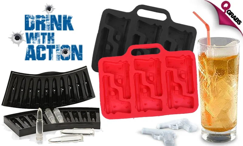 Pistol OR Bullet-Shaped Ice Mold!
